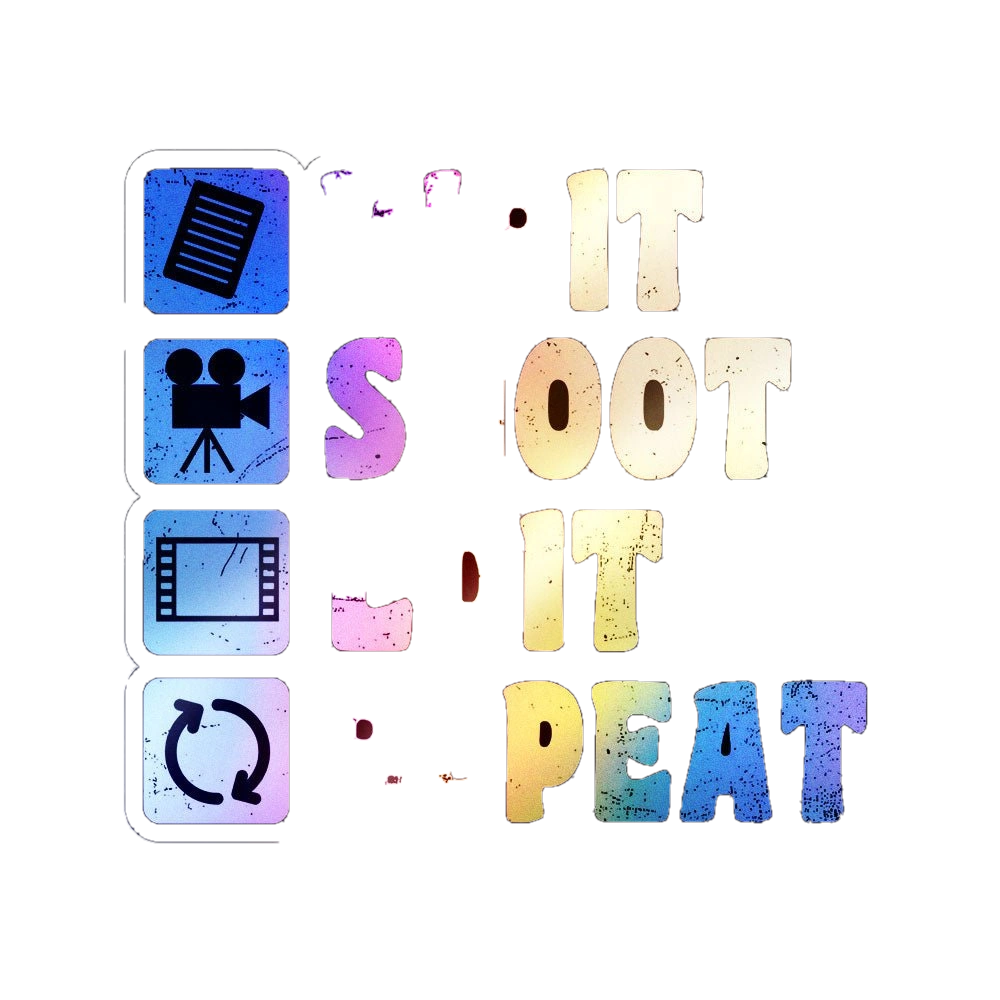 Write Shoot Edit Repeat Holographic Stickers